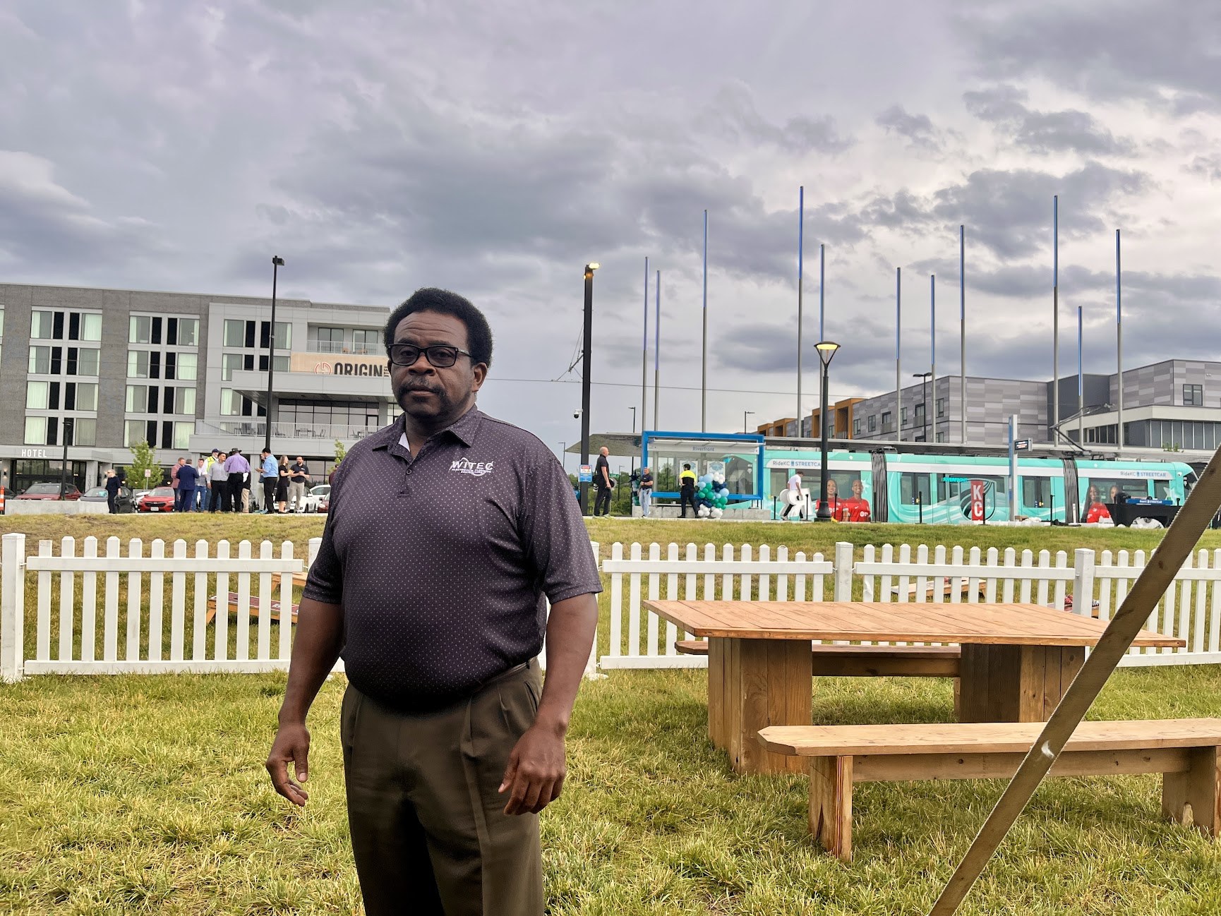 Guest standing outdoors near the station