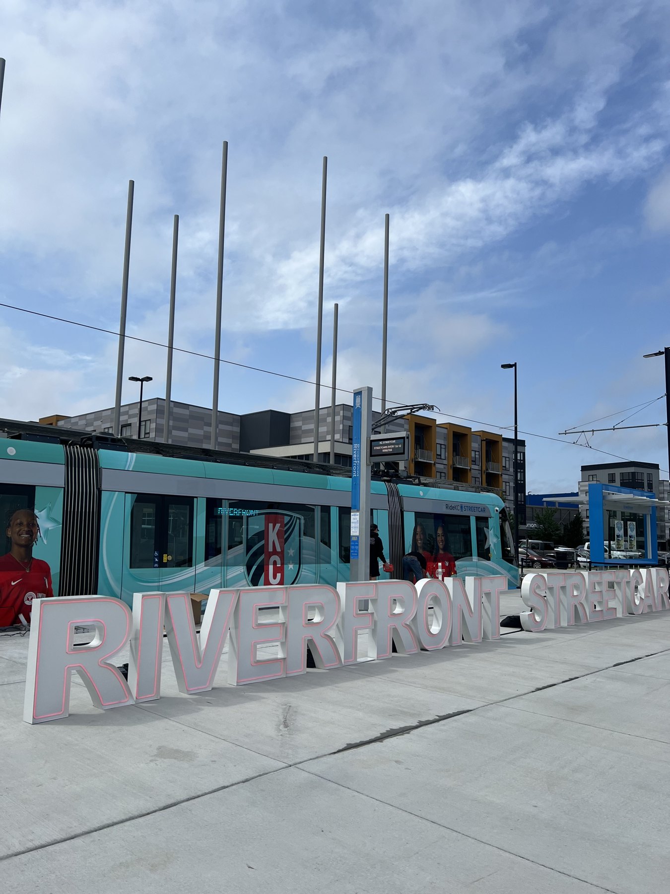 KC Streetcar at the Riverfront stop